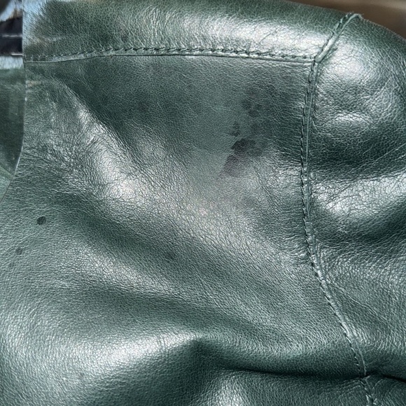 Lafayette 148 Hunter Green Cropped Leather Jacket - Picture 12 of 13